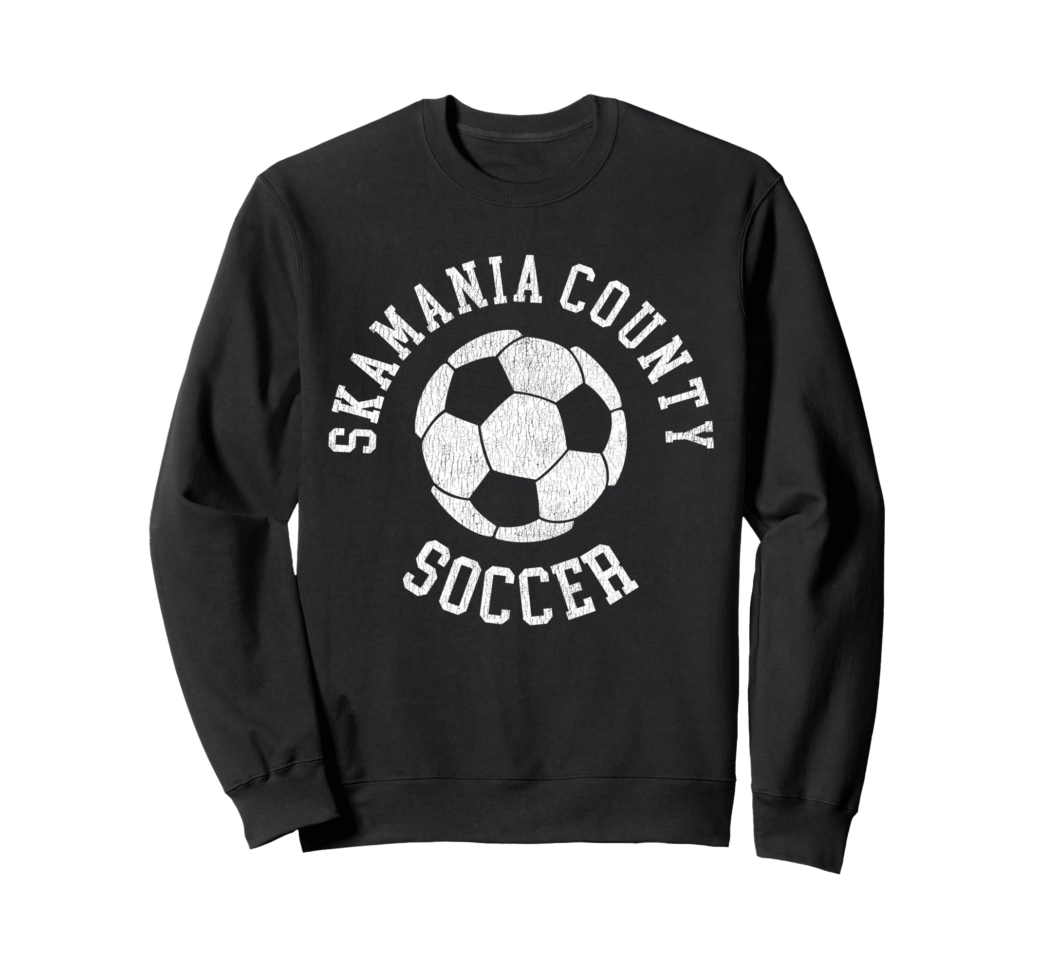 Skamania County Soccer Distressed 90S Sweatshirt - Novelty Apparel Unisex