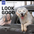 NAMSAN Clear Dog Goggles for Large Dogs, Wide Eyecup & Soft Frame, Anti-UV Sunglasses for Dogs Medium to Large Breed, Driving Dog Eye Protection, Windproof Dustproof, Adjustable, White Frame