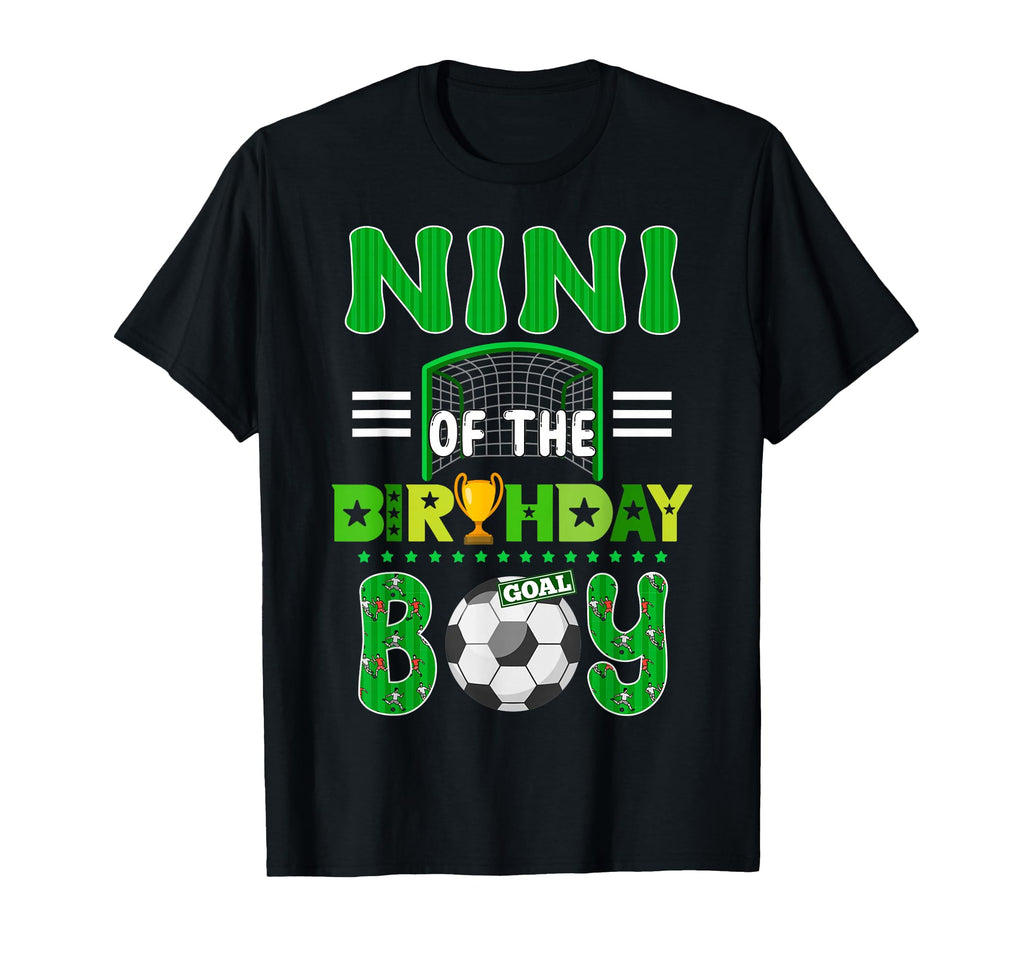Nini Birthday Soccer Goal Family T-Shirt - Fun Novelty Design for Adults