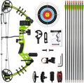 Youth Compound Bow Set 15-45 Lbs for Teens and Beginner, Package with Archery Hunting Equipment, Max Speed 260fps, Adjustable, Right Hand