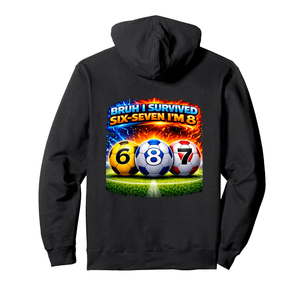 8Th Birthday Soccer I M 8 Year Old Six Hoodie - Novelty Apparel for Adults