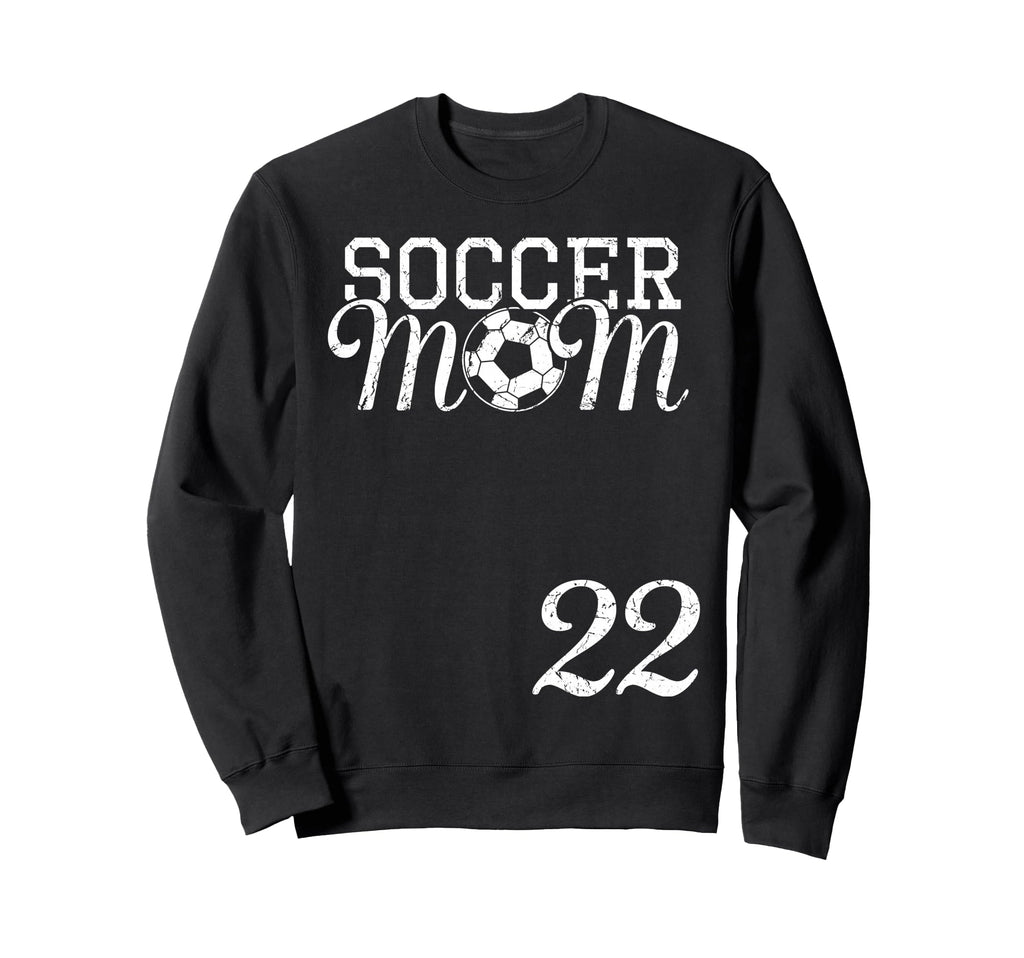 Soccer Mom Jersey Number 22 Sweatshirt - Novelty Apparel Men Women