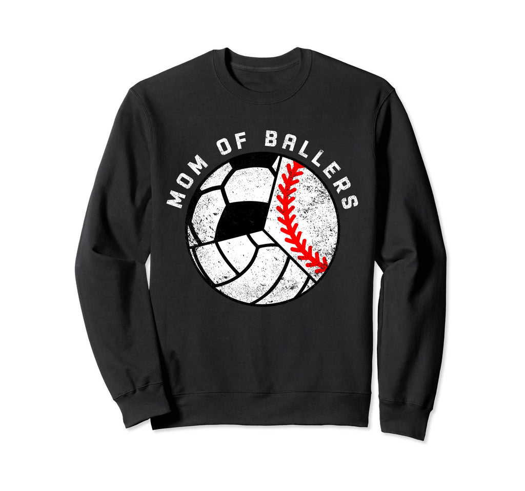 Mom Ballers Funny Baseball Sweatshirt - Aesthetic Graphic Men Women