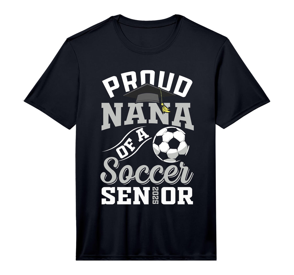 Proud Nana Soccer Senior Class 2025 T-Shirt - Custom Art Print for Adults