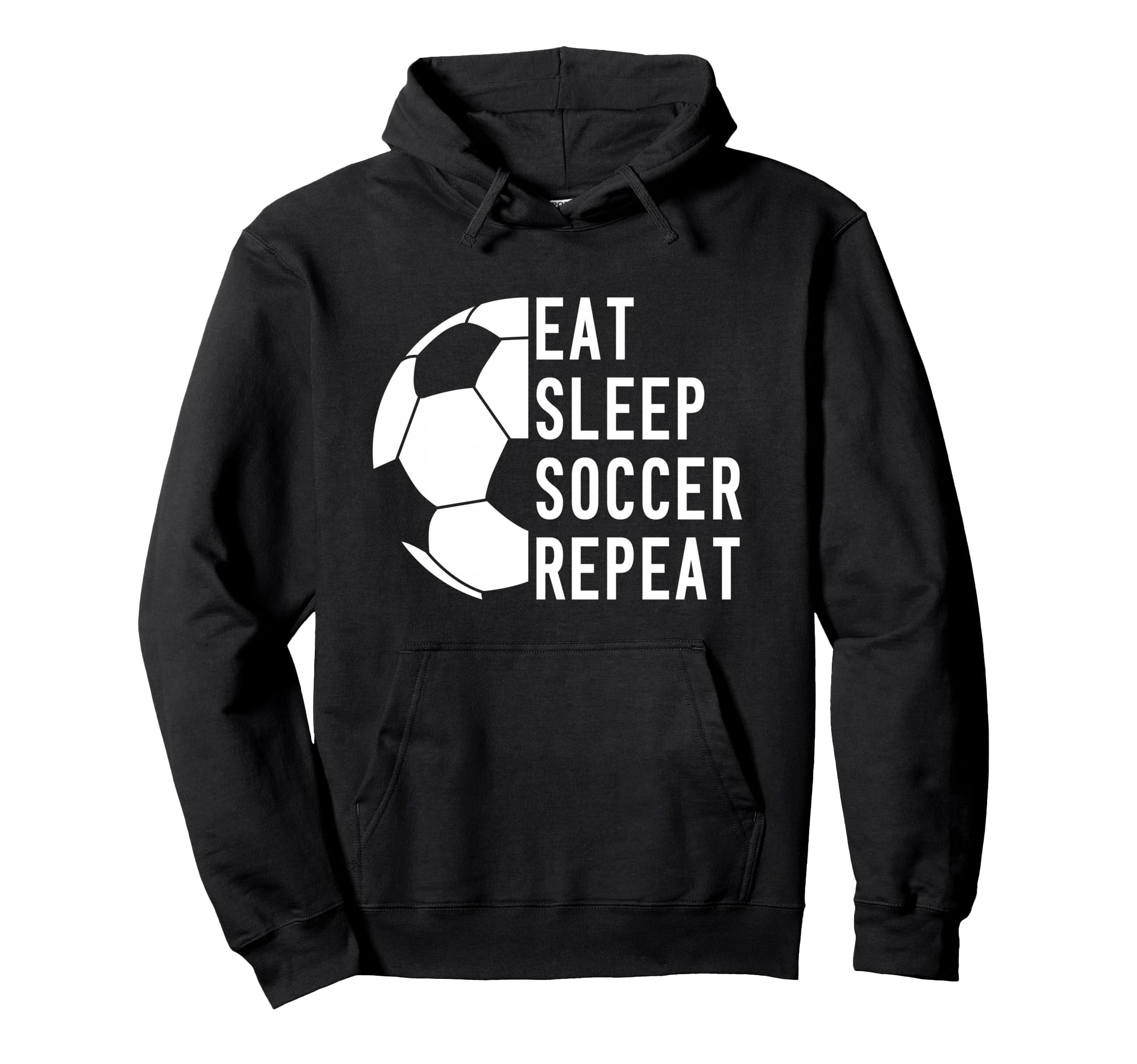 Eat Sleep Soccer Repeat Hoodie - Unique Graphic Men Women