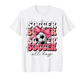 Groovy Soccer Coquette Bow Soccer All T-Shirt - Trendy Graphic for Adults