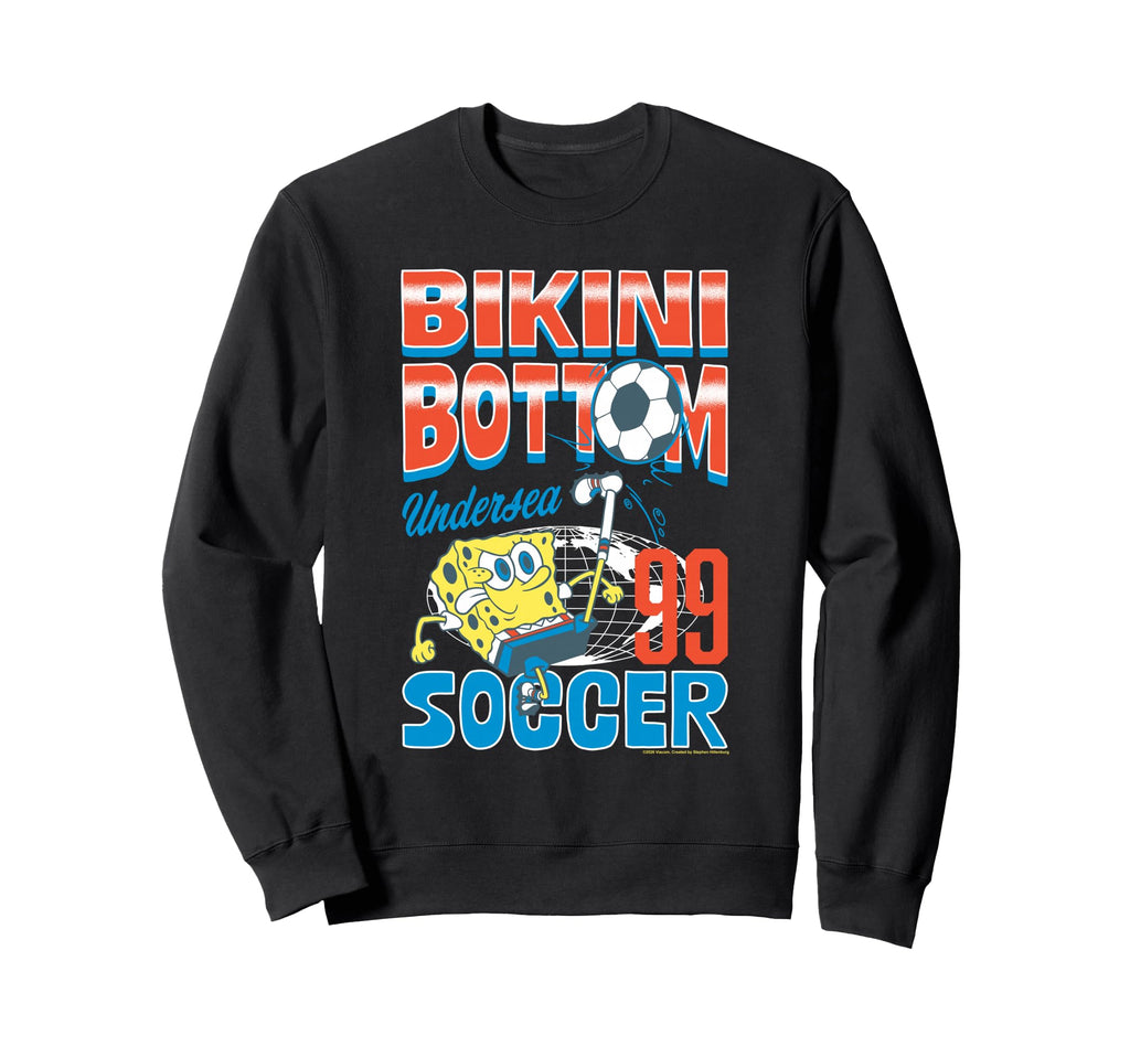 Spongebob Bikini Bottom Soccer 99 Sweatshirt - Graphic Print Unisex