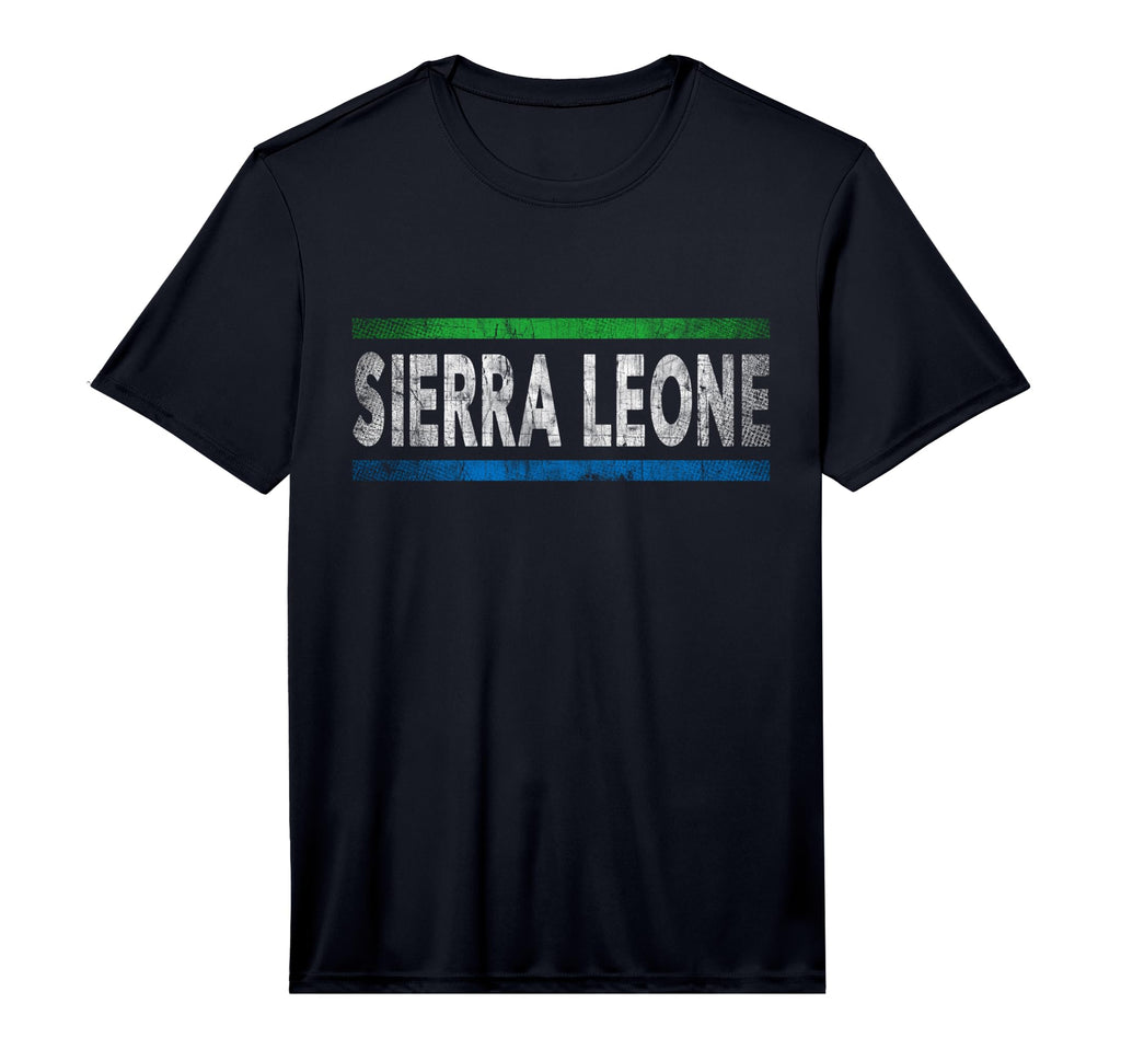 Sierra Leone Flag Distressed T-Shirt - Custom Art Print for Adults