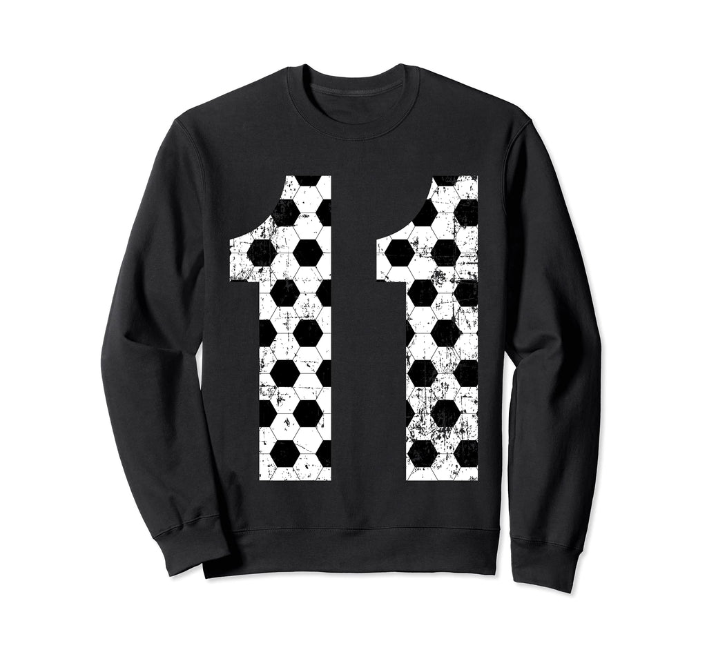 Soccer 11 Jersey Number Sweatshirt - Unique Graphic Men Women