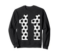 Soccer 11 Jersey Number Sweatshirt - Unique Graphic Men Women