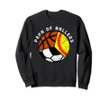 Papa Ballers Funny Softball Sweatshirt - Casual Everyday Wear for Adults