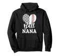 Ball Nana Grandma Heart Baseball Hoodie - Aesthetic Graphic Men Women