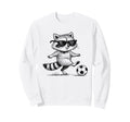 Raccoon Soccer Player Sunglasses Sweatshirt - Fun Novelty Design Men Women