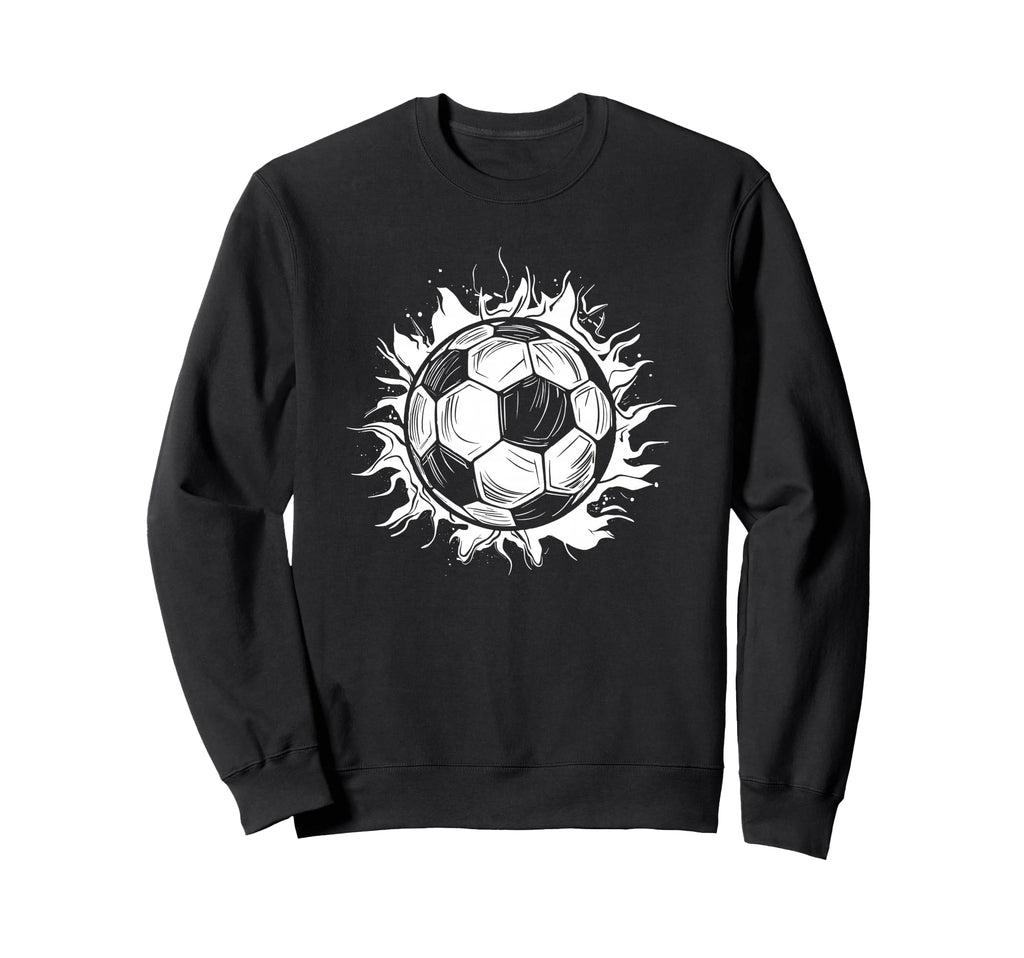 Soccer Ball Drawing Goal Keeper Sweatshirt - Graphic Print for Adults