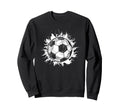 Soccer Ball Drawing Goal Keeper Sweatshirt - Graphic Print for Adults