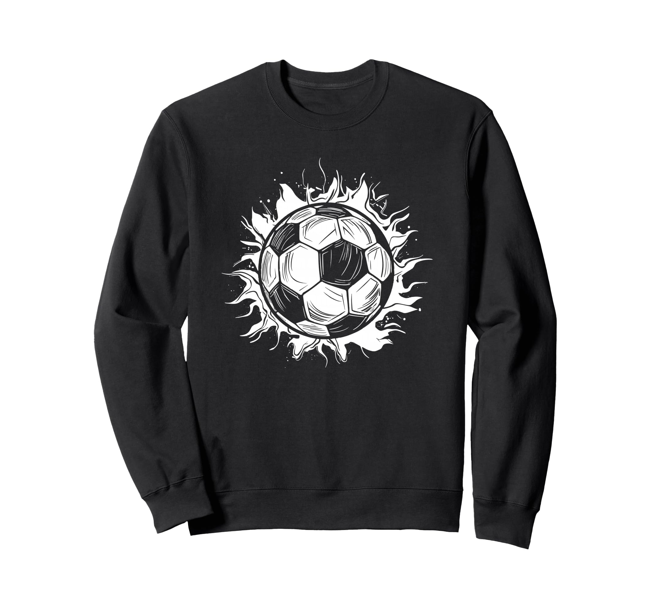 Soccer Ball Drawing Goal Keeper Sweatshirt - Graphic Print for Adults