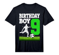 Soccer Birthday Party 9 Year Old 9Th T-Shirt - Minimalist Print for Adults