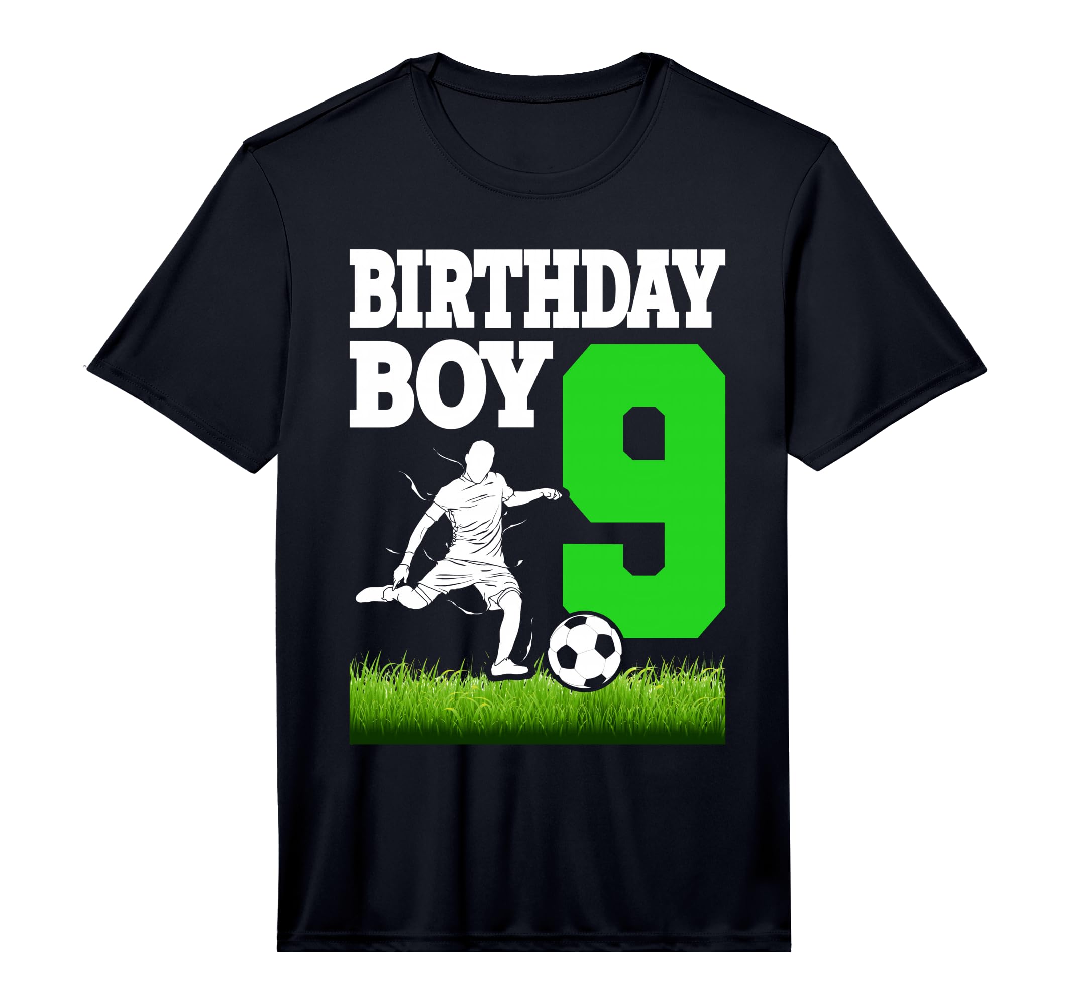 Soccer Birthday Party 9 Year Old T-Shirt - Casual Everyday Wear Men Women