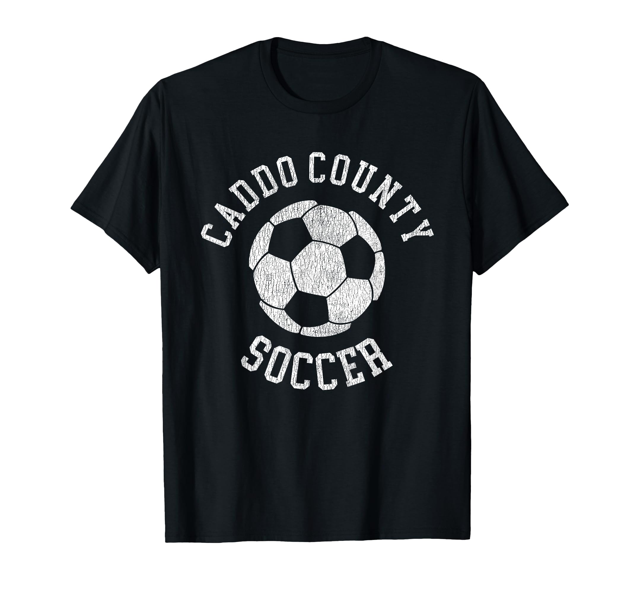 Caddo County Soccer Distressed 90S T-Shirt - Custom Art Print Unisex