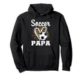 Soccer Papa Leopard Heart Hoodie - Trendy Graphic for Adults