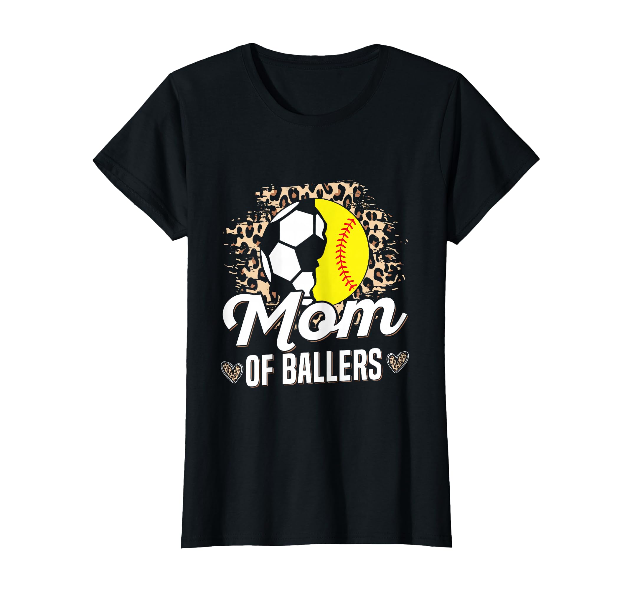 Mom Ballers Mom Softball And Soccer T-Shirt - Fun Novelty Design for Adults