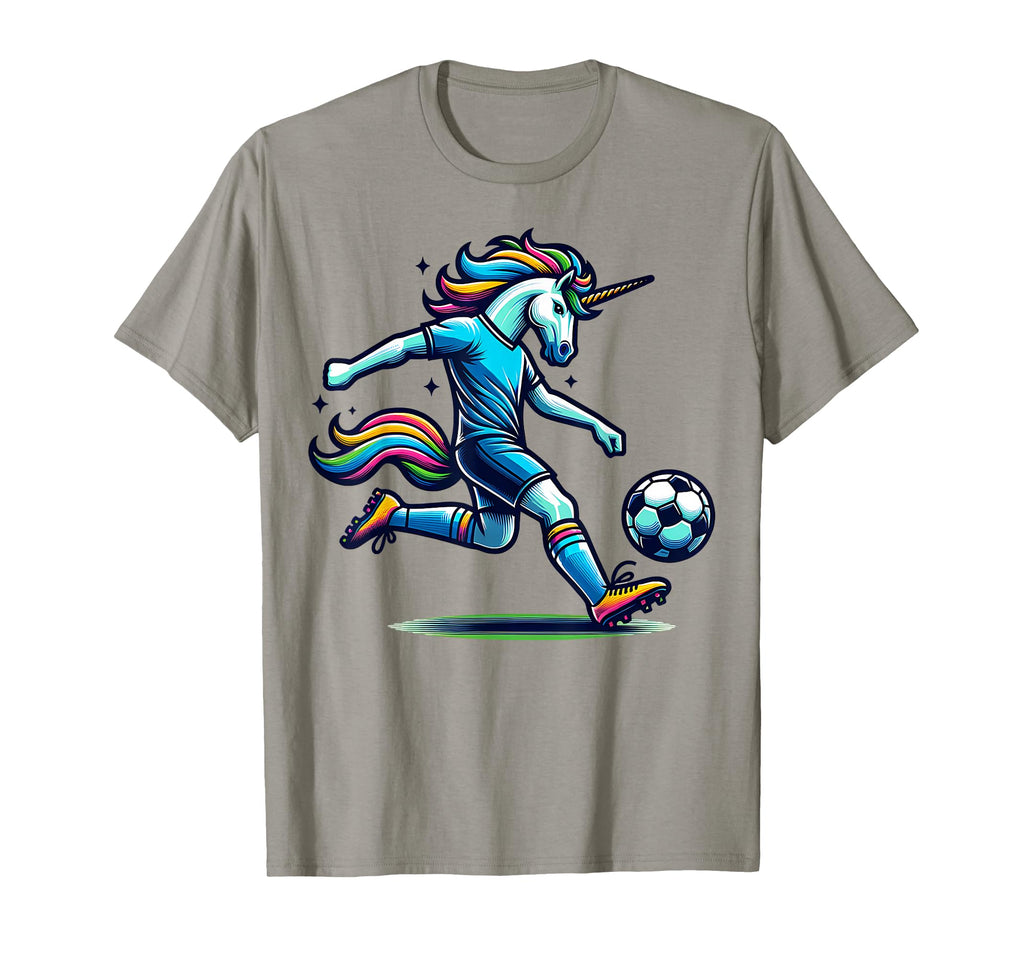 Footballer Unicorn Fans Soccer Team T-Shirt - Streetwear Style for Adults