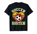 Soccer Sister Sunset Heart Bow T-Shirt - Casual Everyday Wear Men Women