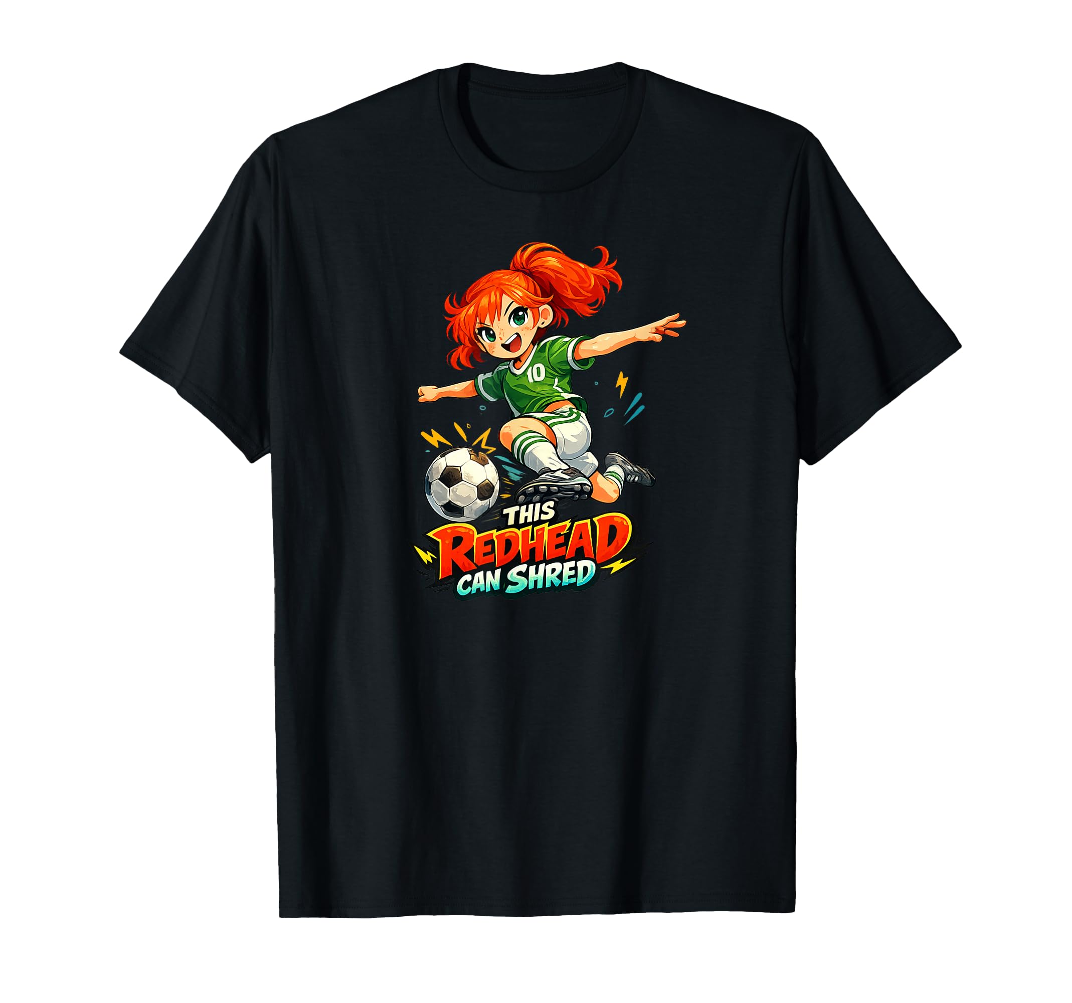 This Redhead Can Shred Manga Pride T-Shirt - Graphic Print for Adults