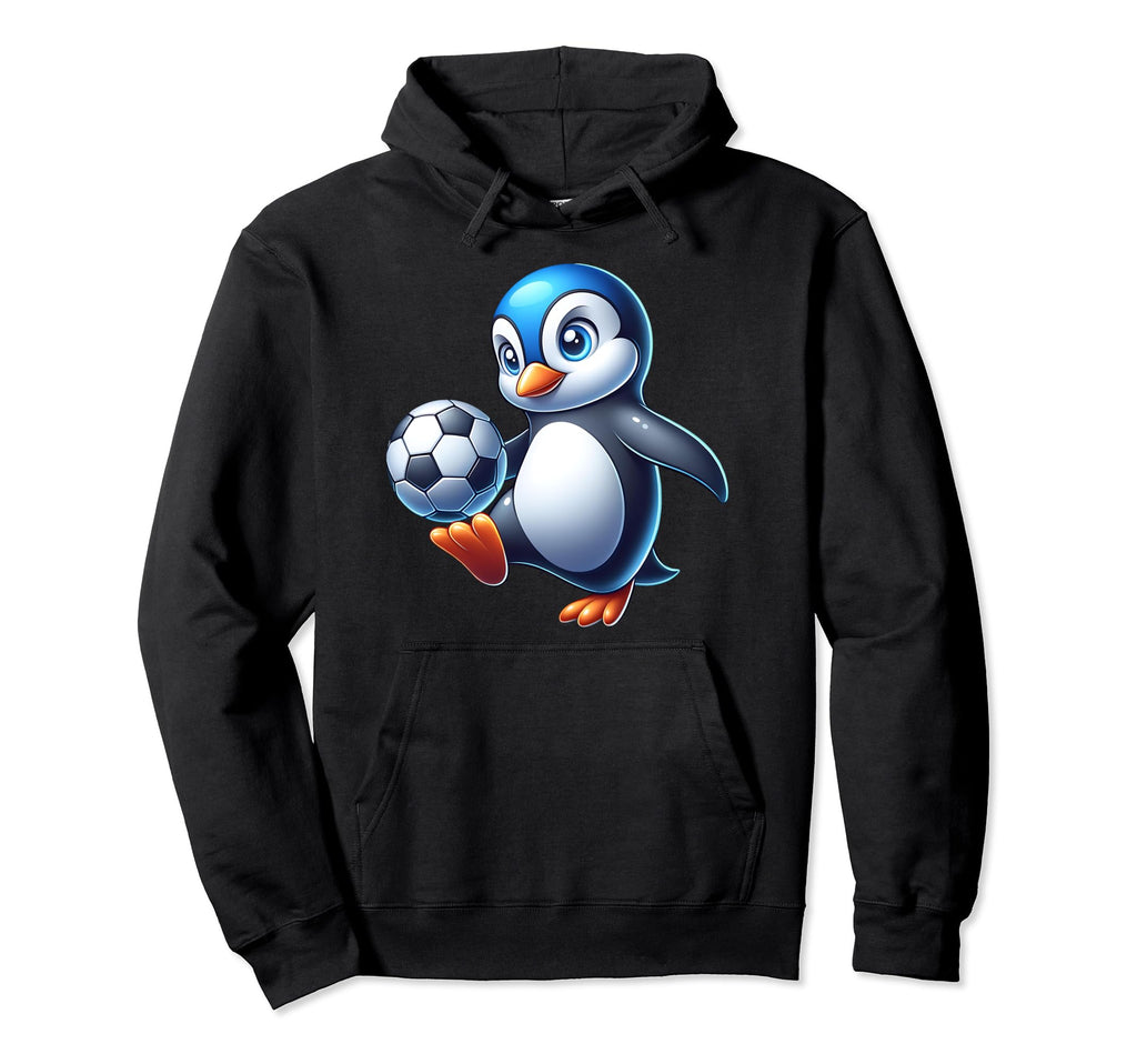 Penguin Bird Soccer Ball Champion Fan Hoodie - Streetwear Style for Adults