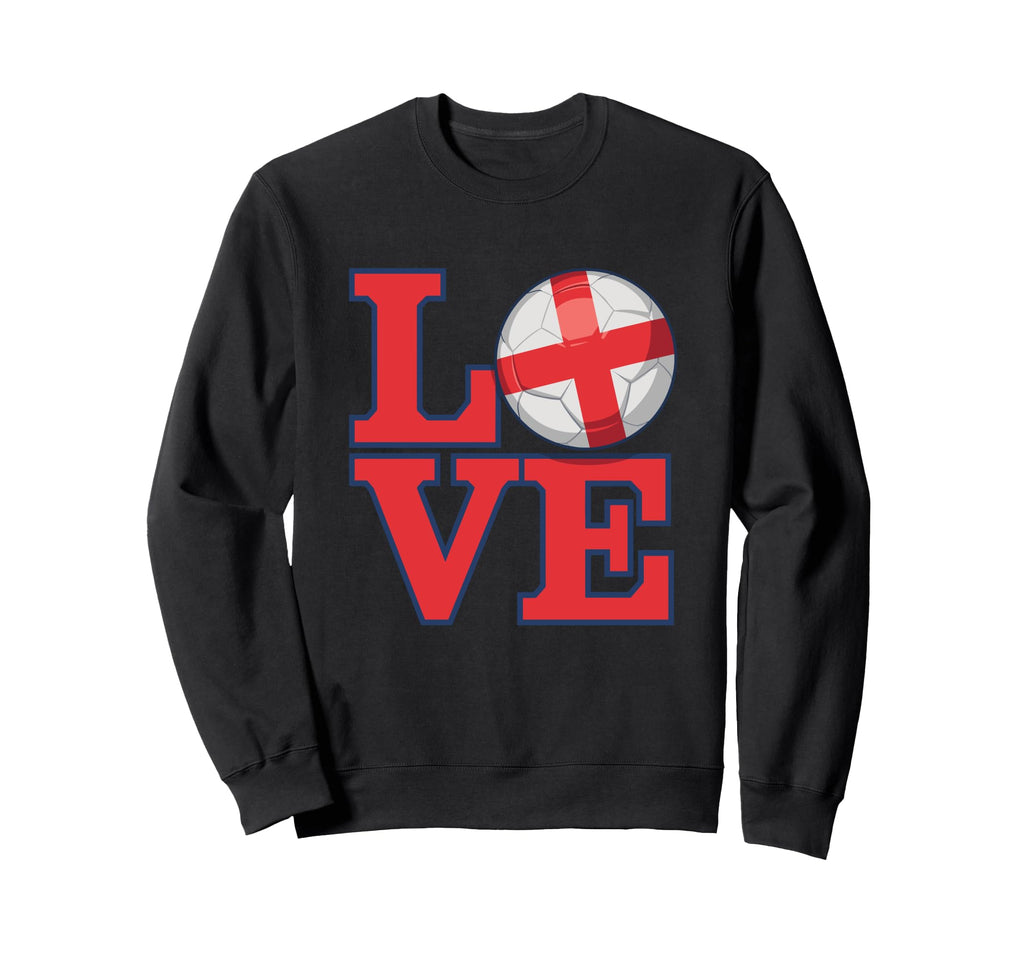 Love England Soccer Passion Pride Sweatshirt - Trendy Graphic for Adults