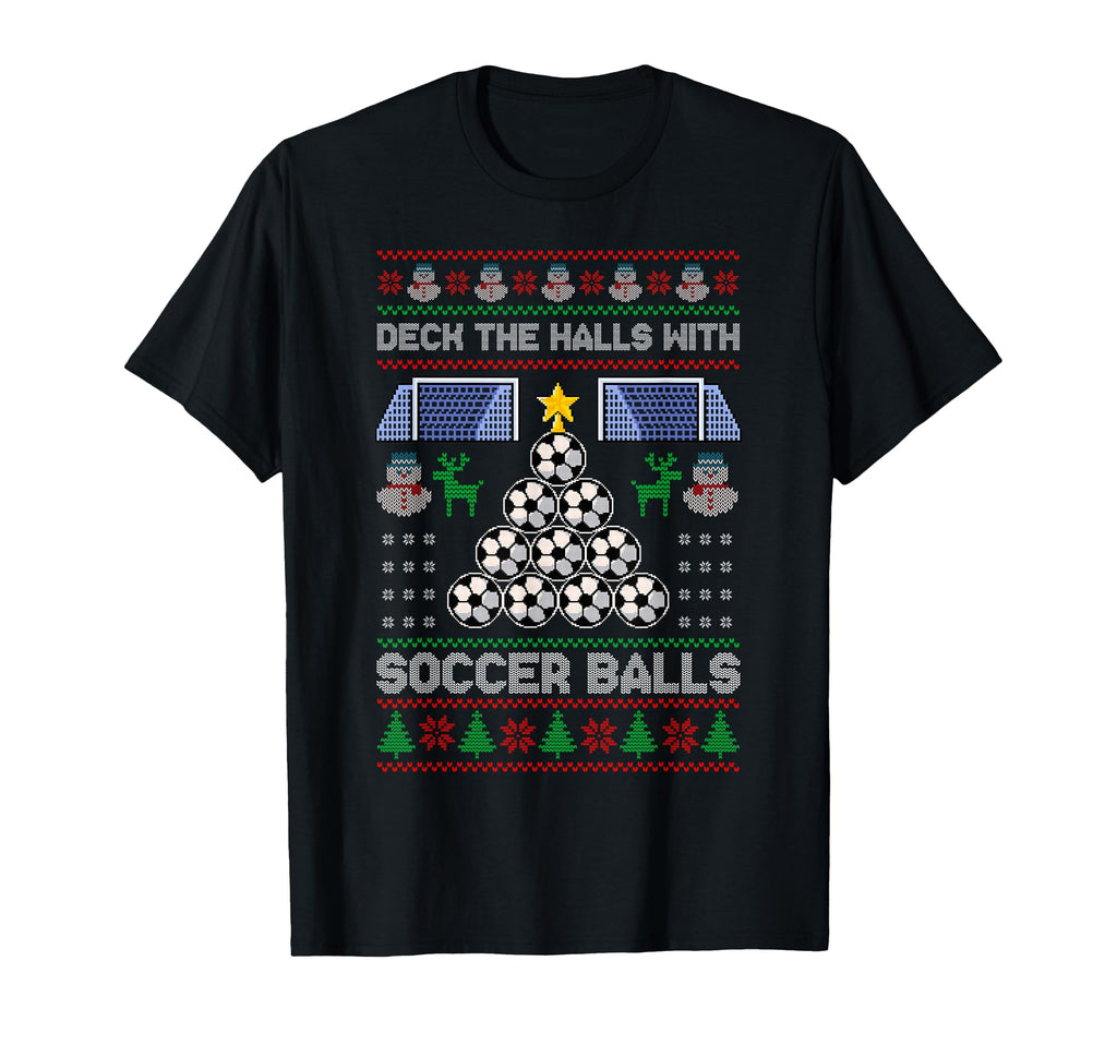 Deck Hall Soccer Balls Ugly Soccer T-Shirt - Streetwear Style Men Women
