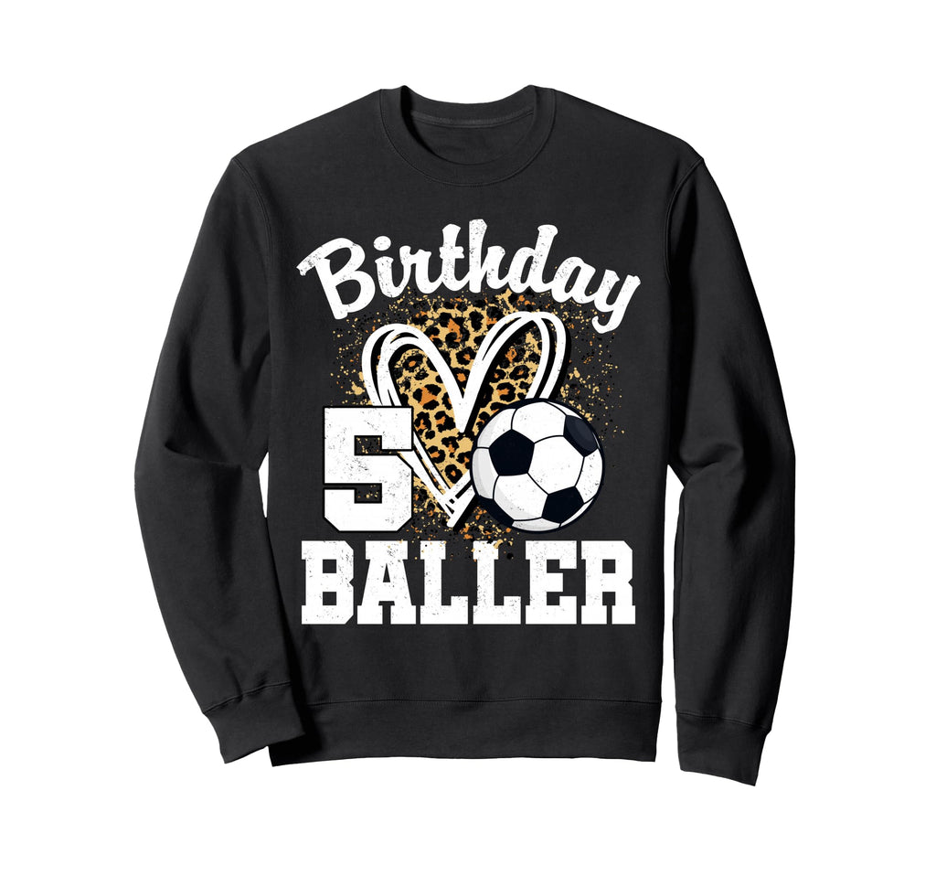 5 Year Old Birthday Soccer 5Th Sweatshirt - Minimalist Print Unisex