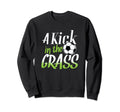 Soccer Goal Kick Kick Grass Sweatshirt - Minimalist Print Men Women