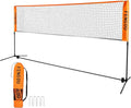 Portable Badminton Net Set, Adjustable Height Tennis Net, Kids Volleyball,Soccer Net Easy Setup Nylon Sports Net with Poles for Backyard, Indoor, Outdoor, Beach