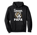 Soccer Papa Leopard Heart Matching Hoodie - Aesthetic Graphic for Adults