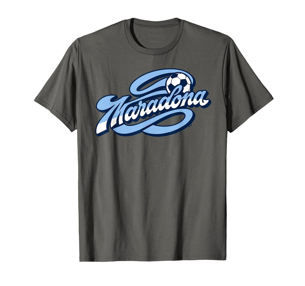 Diego Maradona Script 80S Soccer T-Shirt - Graphic Print Unisex