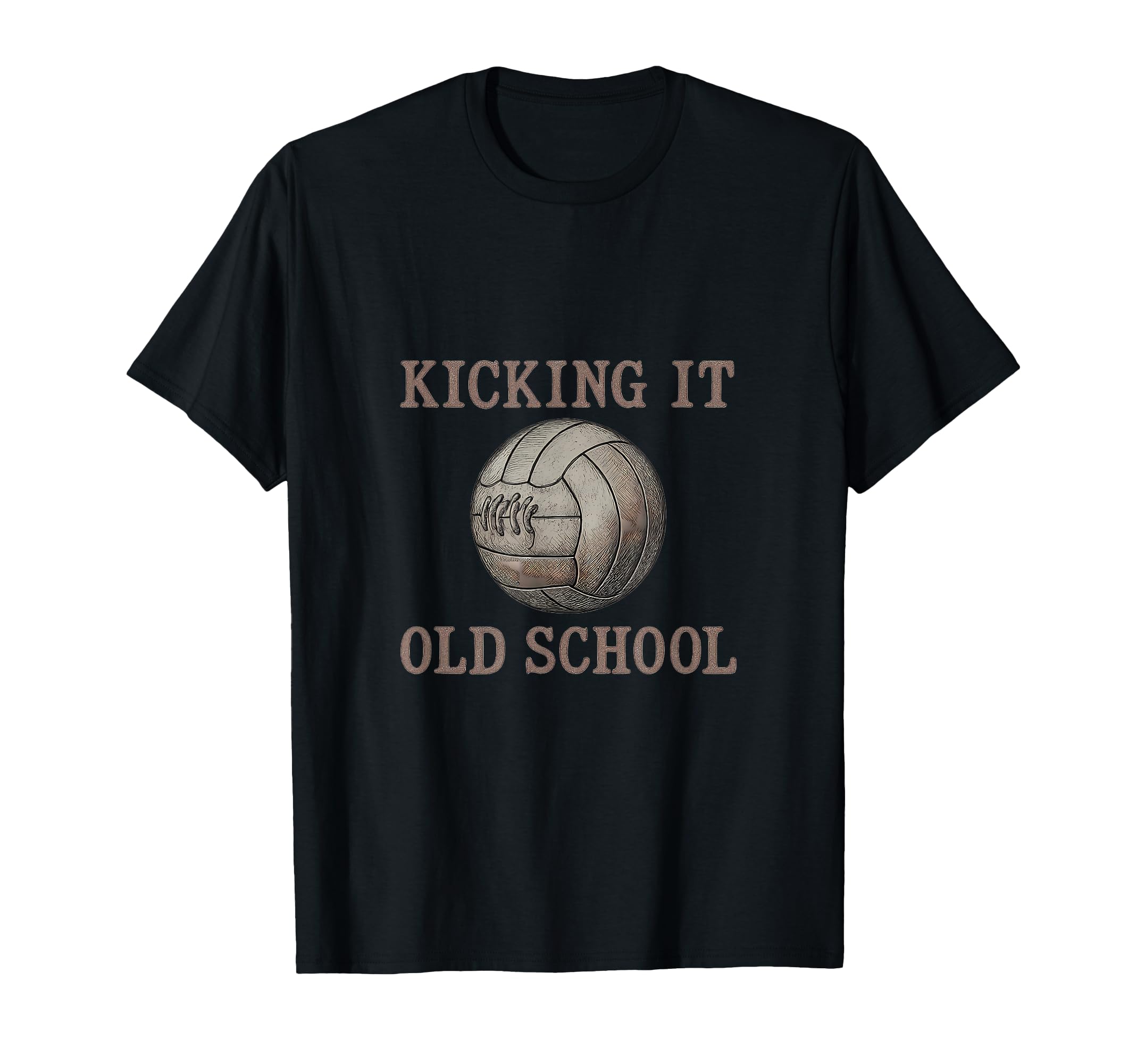 Kicking It Old School Soccer Fan T-Shirt - Fun Novelty Design Unisex