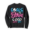 Gender Reveal Goals Or Bows G Pop Loves Sweatshirt - Graphic Print Unisex