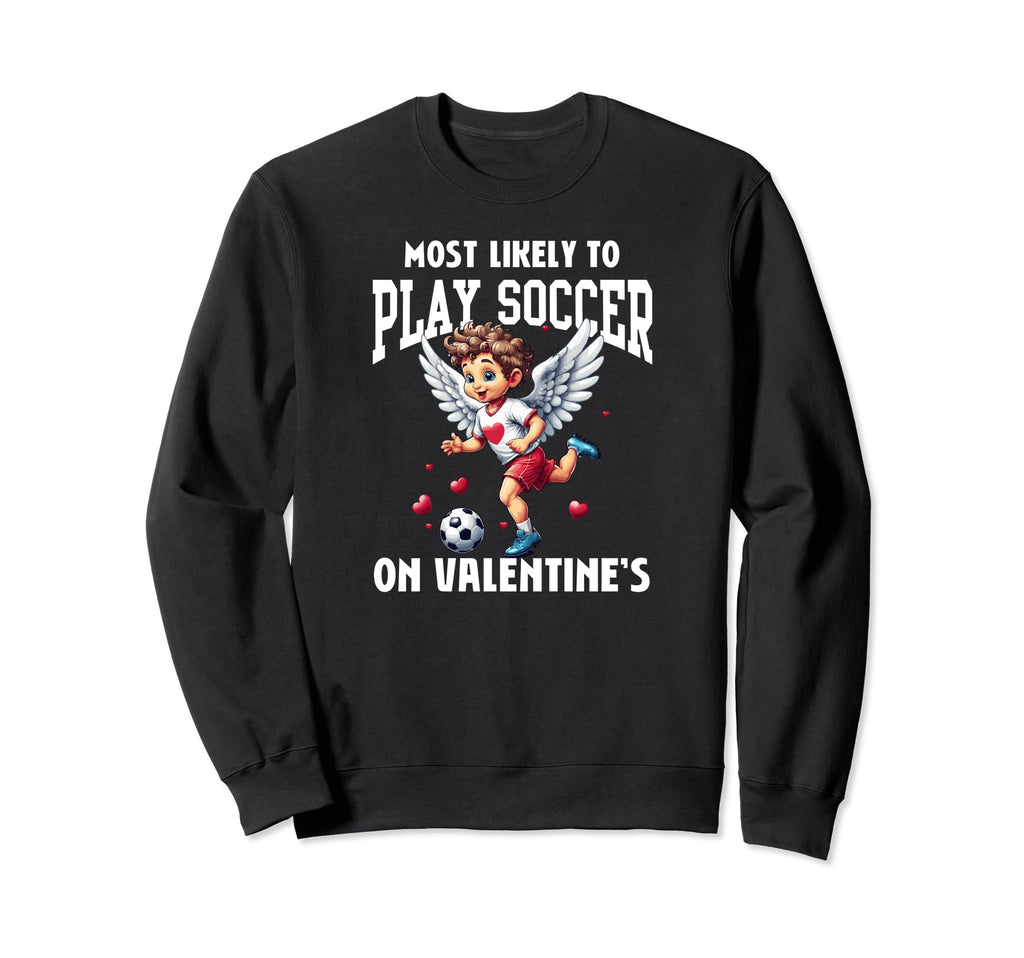 Valentines Day Soccer Football Sweatshirt - Unique Graphic for Adults