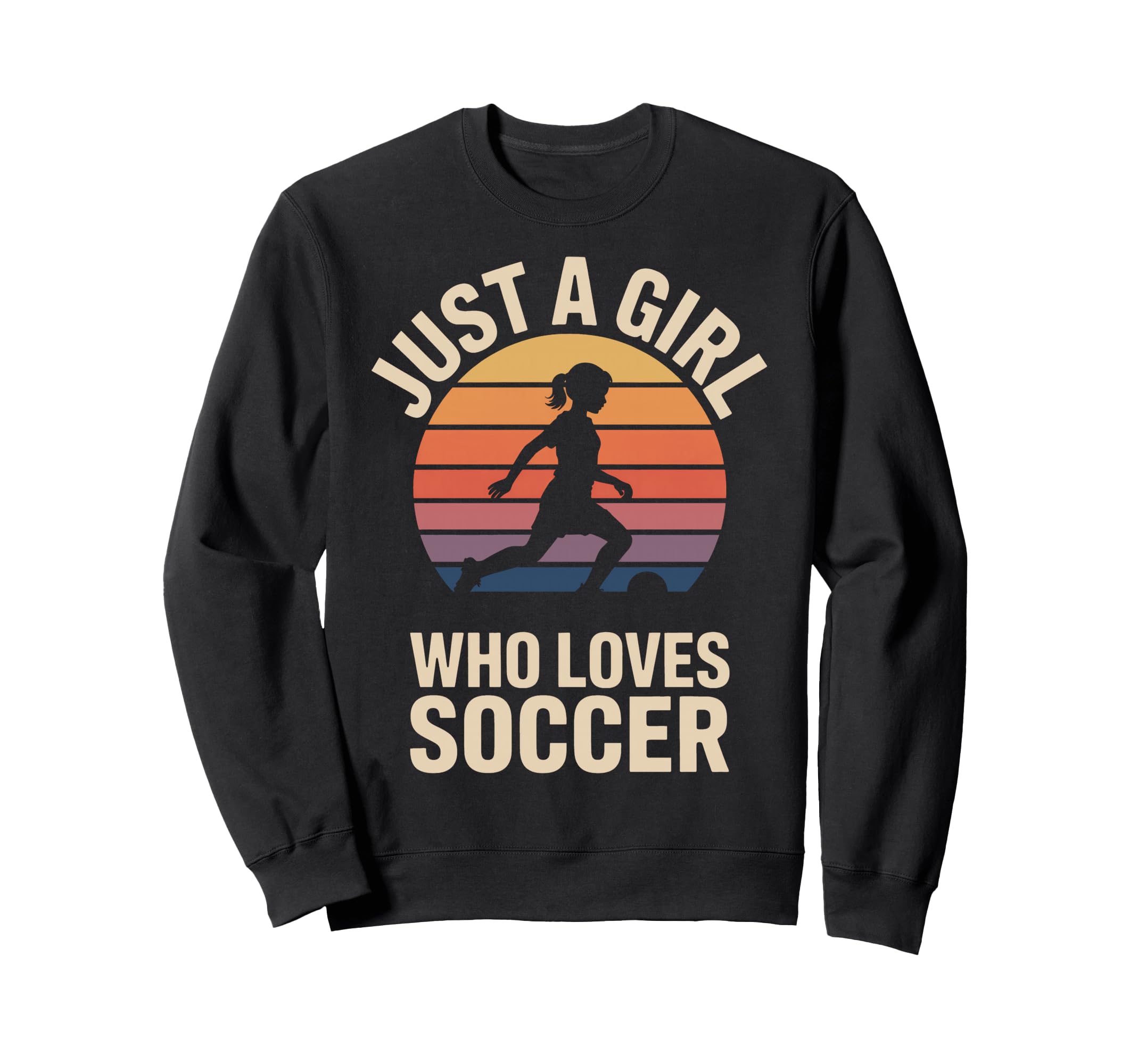 Just Who Loves Soccer Womens Soccer Sweatshirt - Unique Graphic Unisex