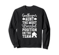 Funny Hockey Goalkeeper Aunt Sweatshirt - Casual Everyday Wear for Adults