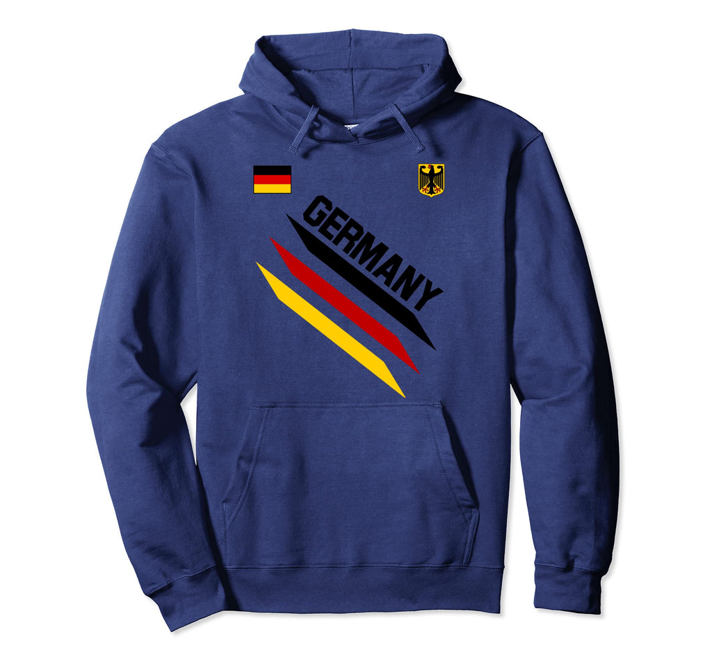 German Football Soccer Ball Travel Hoodie - Minimalist Print for Adults