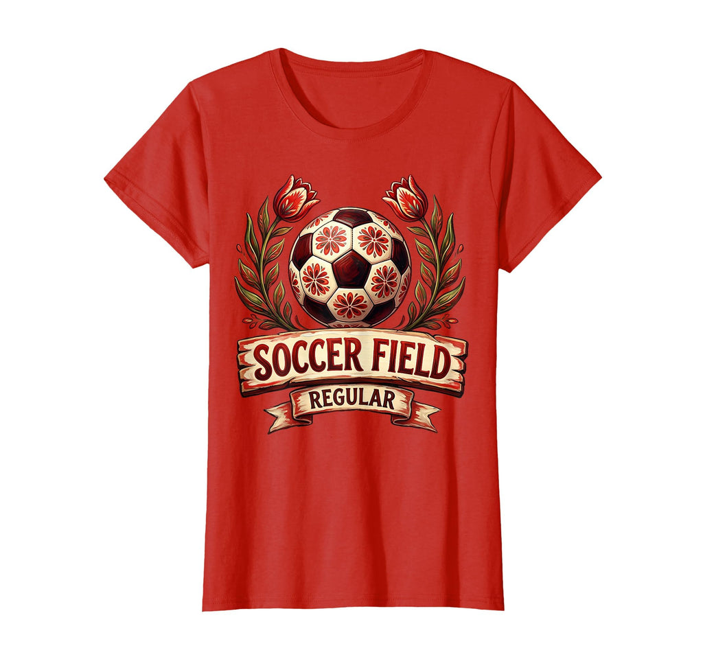 Soccer Mom Soccer Field Regular T-Shirt - Fun Novelty Design for Adults