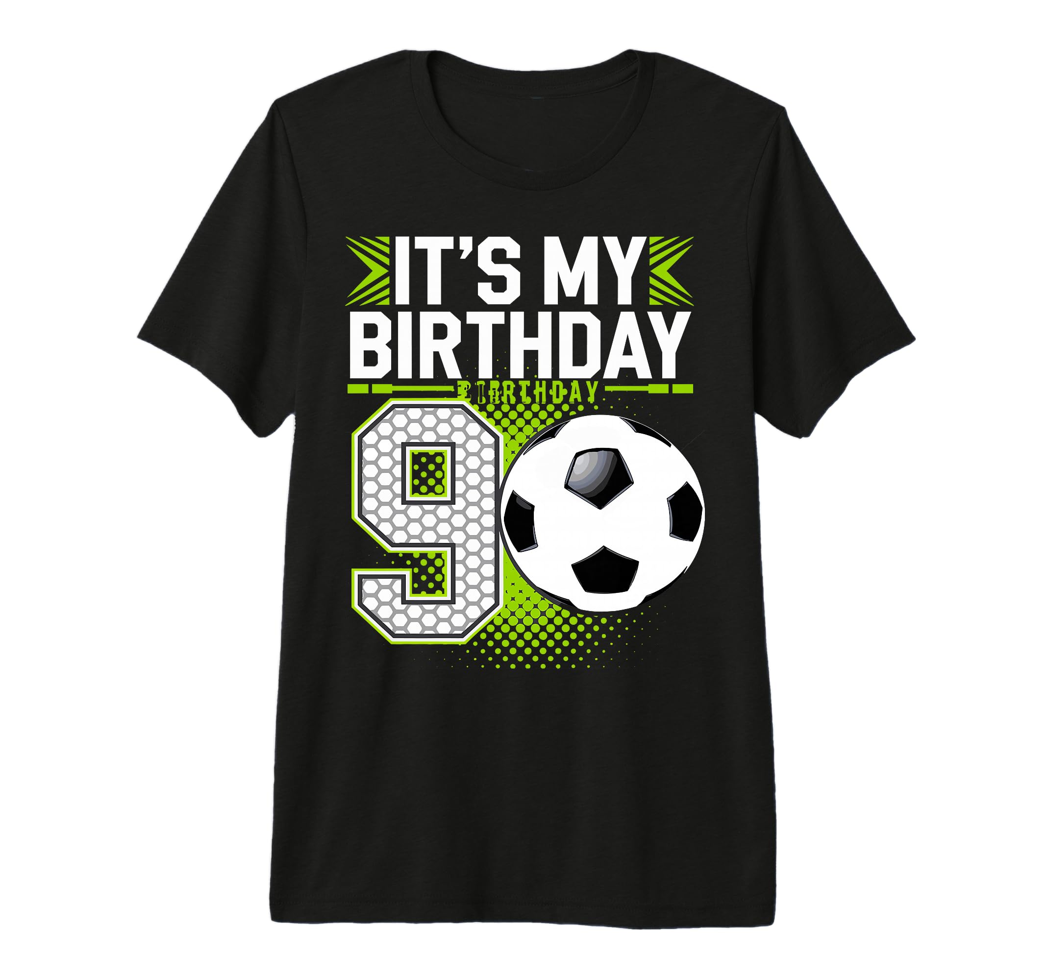 Birthday Tees 9 Soccer Its My 9Th T-Shirt - Minimalist Print for Adults