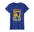 Soccer Season Survivor Funny Soccer Mom T-Shirt - Graphic Print Unisex