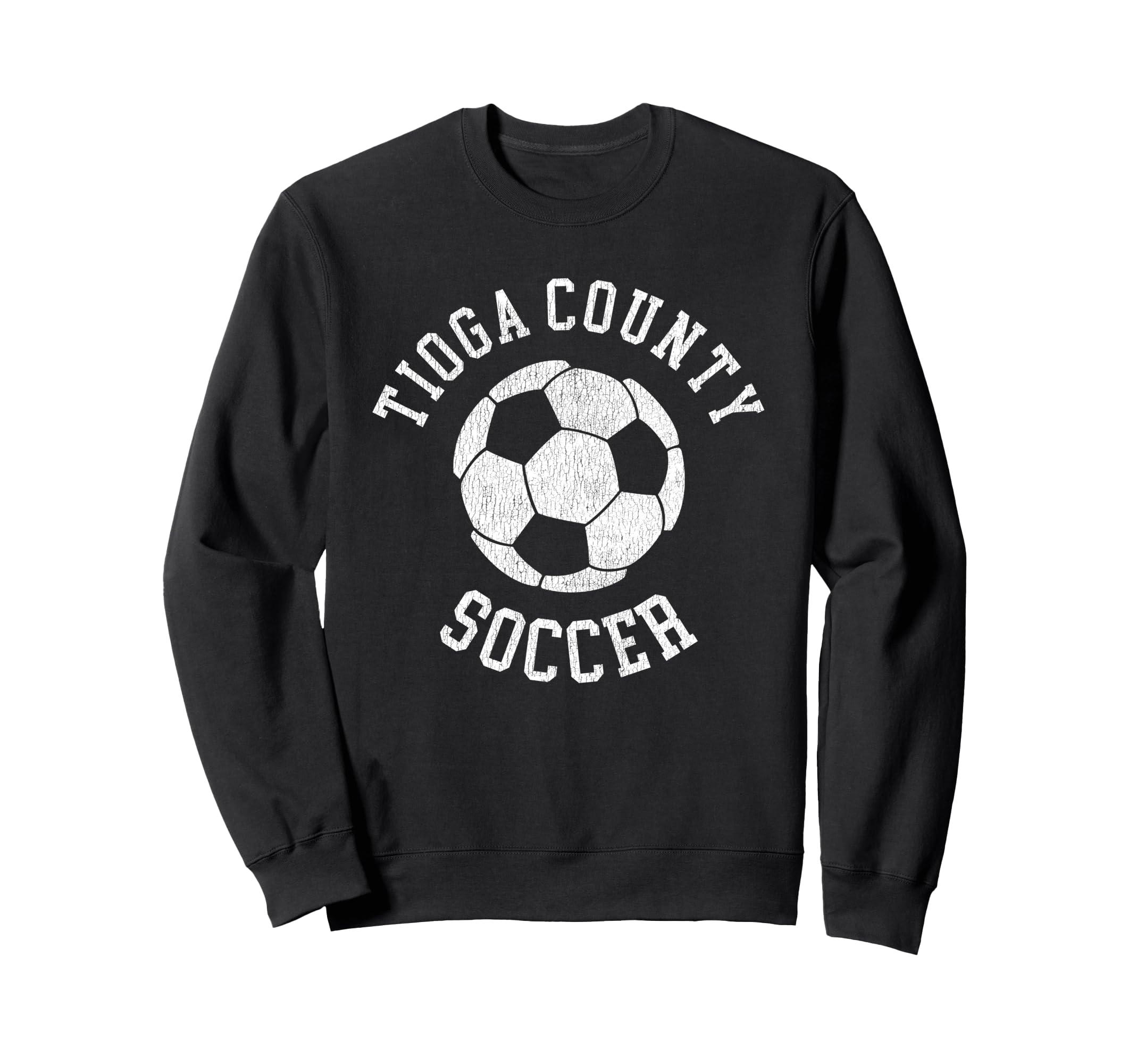 Tioga County Soccer Distressed 90S Sweatshirt - Streetwear Style for Adults