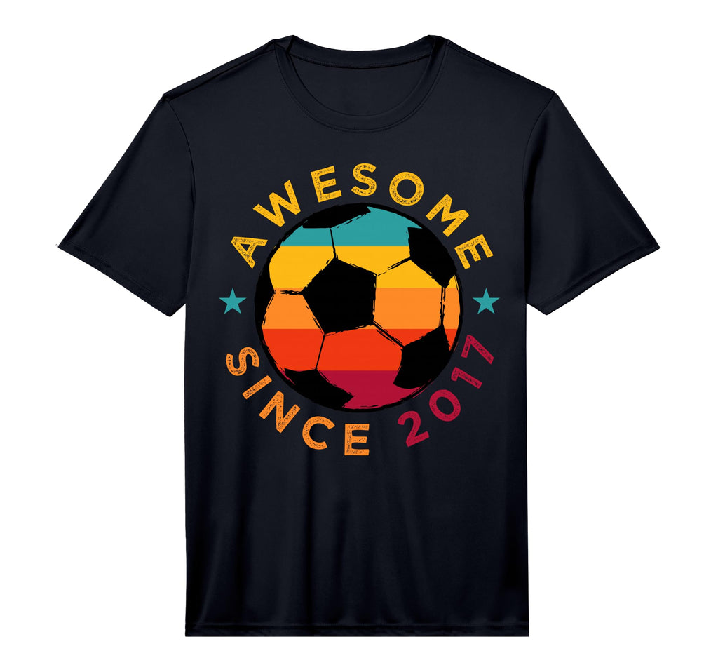 Awesome Since 2017 Soccer Birthday T-Shirt - Custom Art Print Men Women