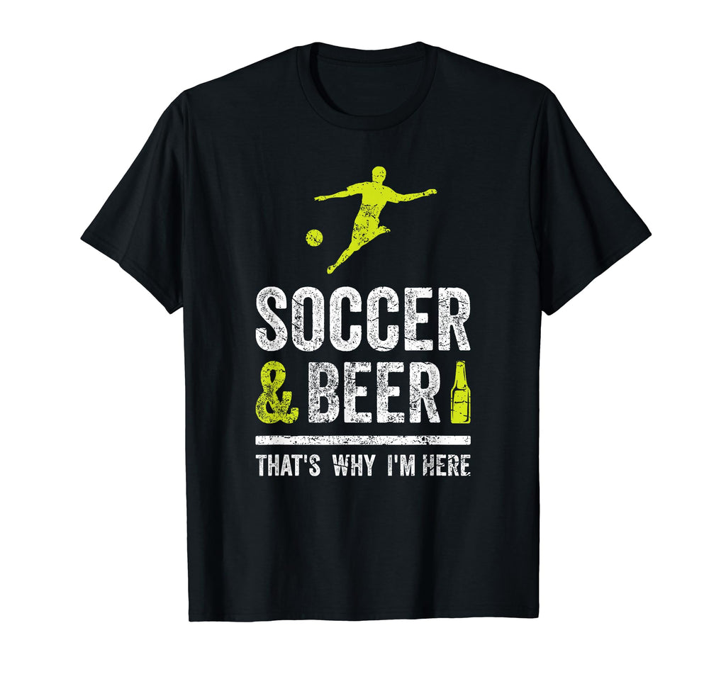 Soccer Beer Football Distressed T-Shirt - Novelty Apparel Unisex