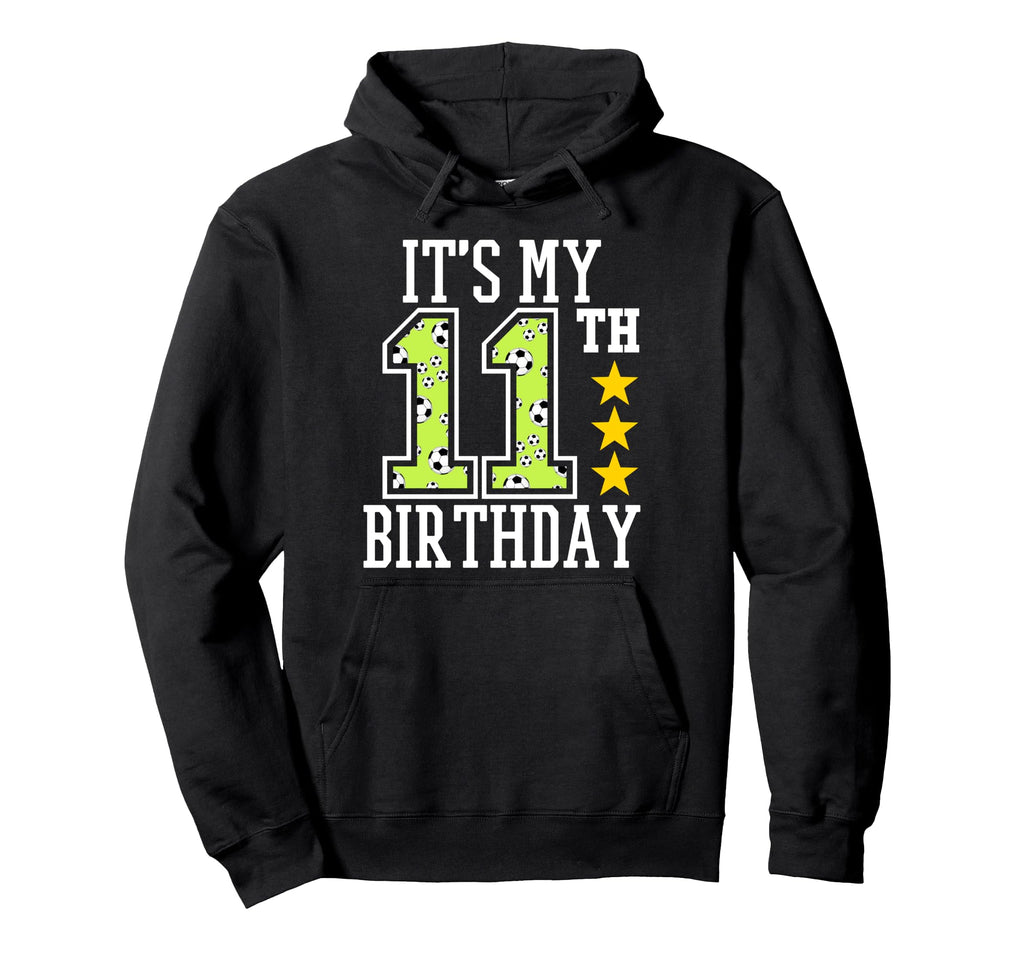 Soccer Player 11Th Birthday Football Hoodie - Novelty Apparel Unisex