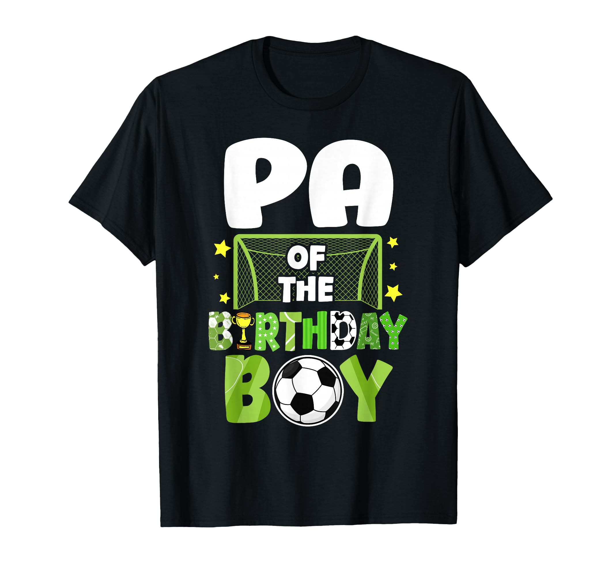 Soccer Pa Birthday Party Family Matching T-Shirt - Graphic Print for Adults